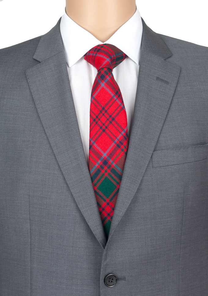Tie, Necktie, Wool, Twill, Grant Tartan
